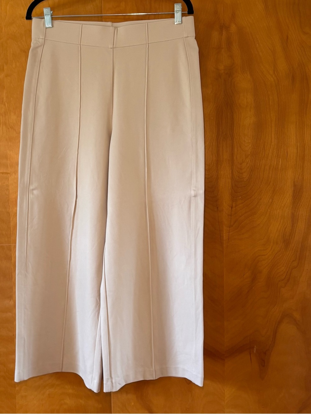 Jones New York Wide-Leg Crop Trousers size L color light khaki.